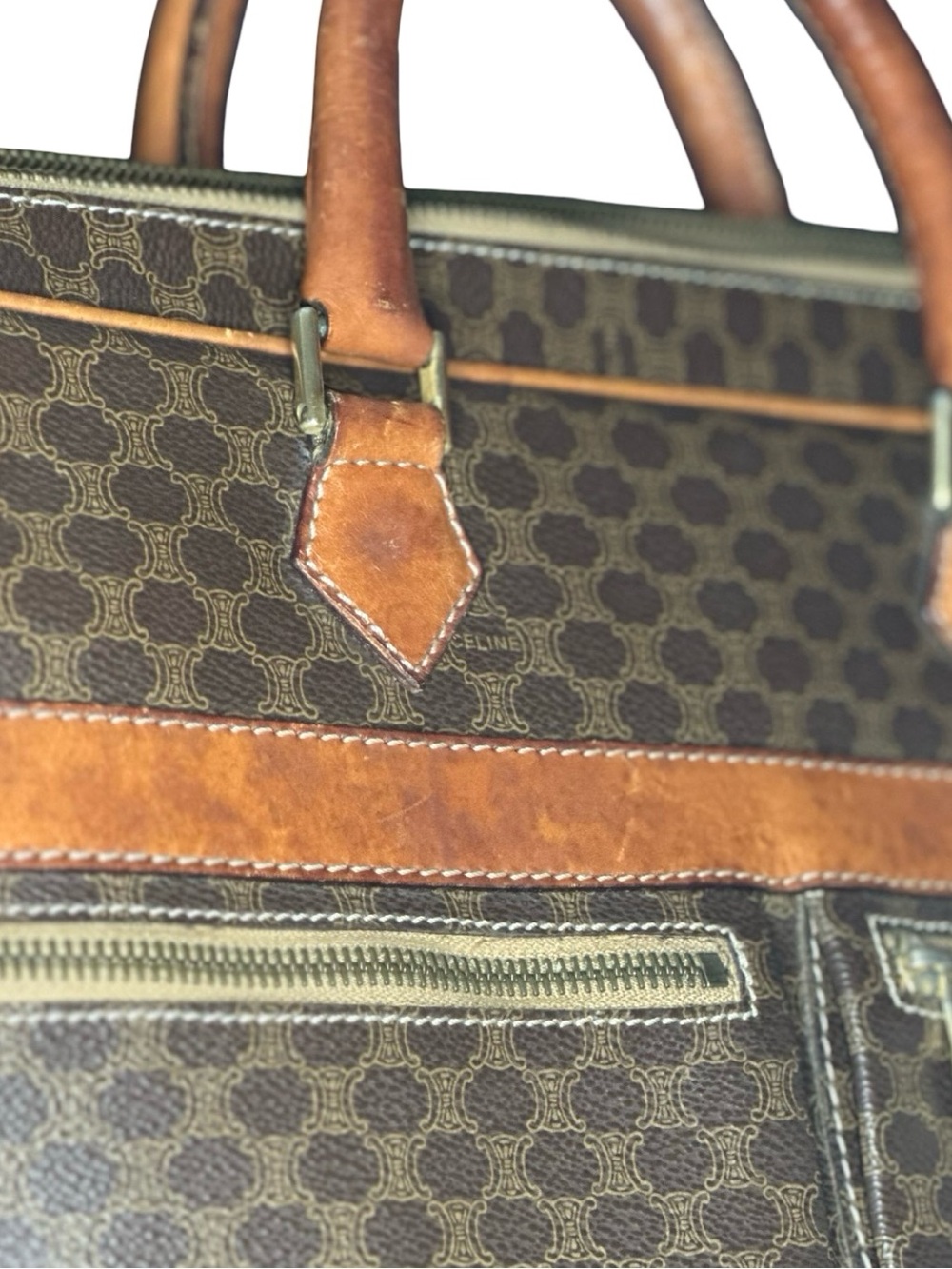 Rare Vintage CELINE Macadam Briefcase |Document tote | Pre Loved Luxury - Picture 10 of 15